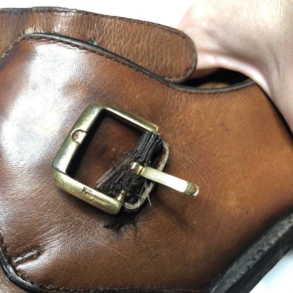 Salvatore Ferragamo Monk Strap Buckle Leather Shoe main image 10